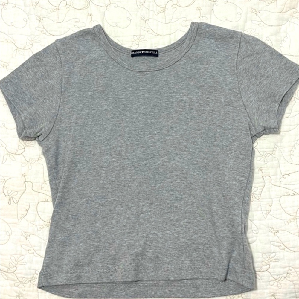 Brandy Melville grey baby tee